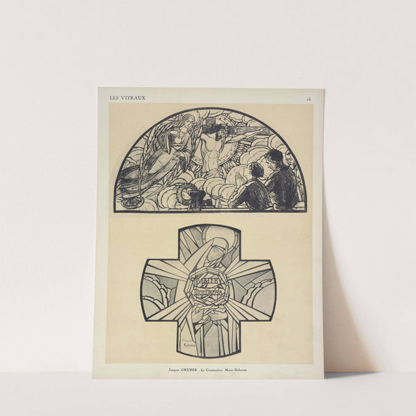 1, La Communion, étude pour un vitrail destiné à l'église Saint-Christophe de Javel, Paris by Jacques Gruber