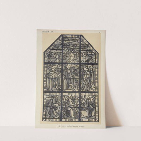 1, Le Calvaire ; 2, L'Adoration des bergers, maquette au Pavillon du Vitrail by Jacques Gruber