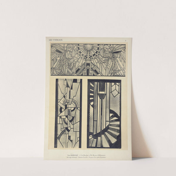 1, Les anges adorateurs, au Salon d'Automne de 1924 ; 2, Fenêtre d'escalier, villa de M. le comte de Noailles, à Hyères by Jacques Gruber