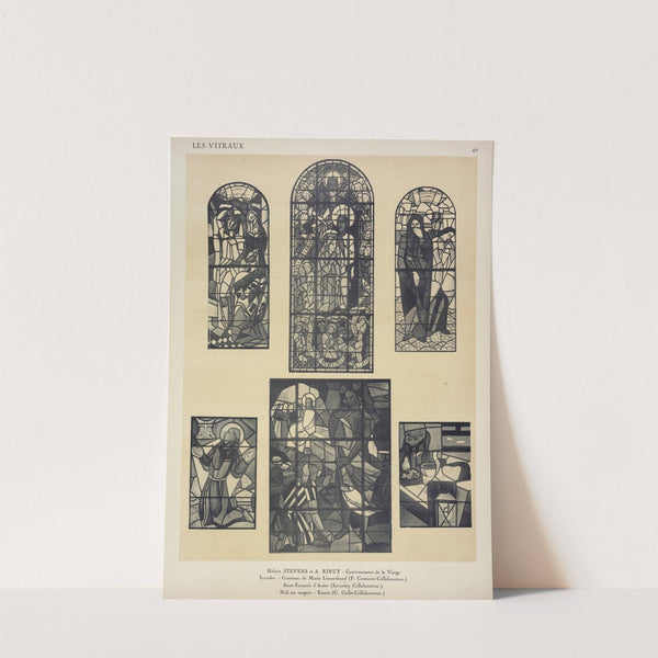 1, Lourdes; 2, Couronnement de la Vierge ; 3, Guérison de Marie Lemarchand; 4, Saint-François-d' Assise by Jacques Gruber