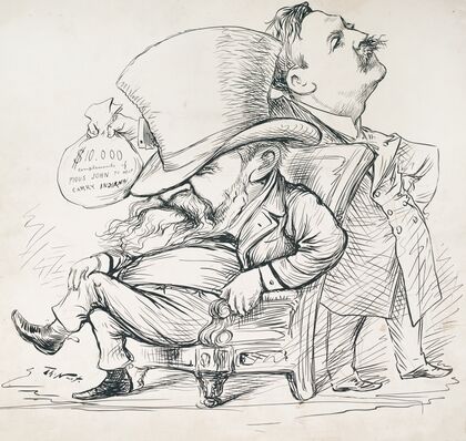$10,000 compliments of pious John to help carry Indiana (1888)