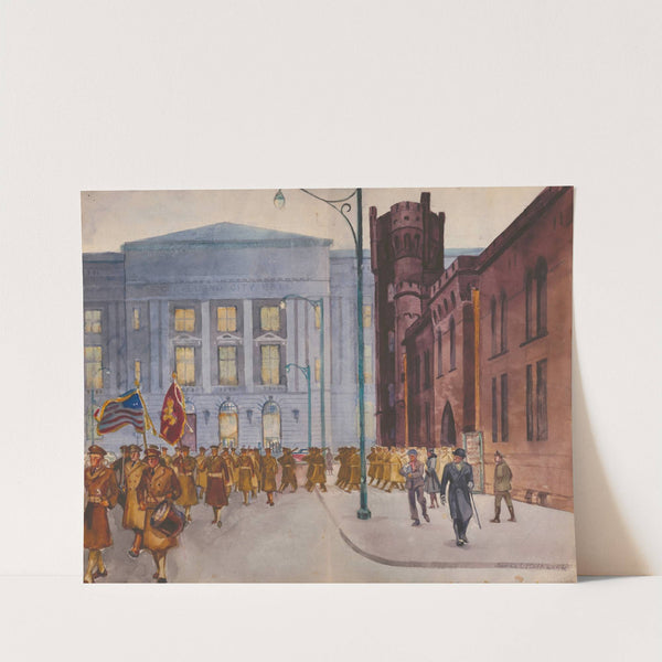 112th Engineers Cleveland Armory 6th Street and Lakeside (1940) by James C. Kulhanek