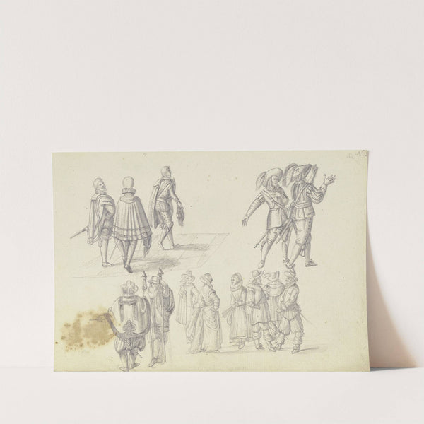 13 figure studies by Johann Ludwig Ernst Morgenstern