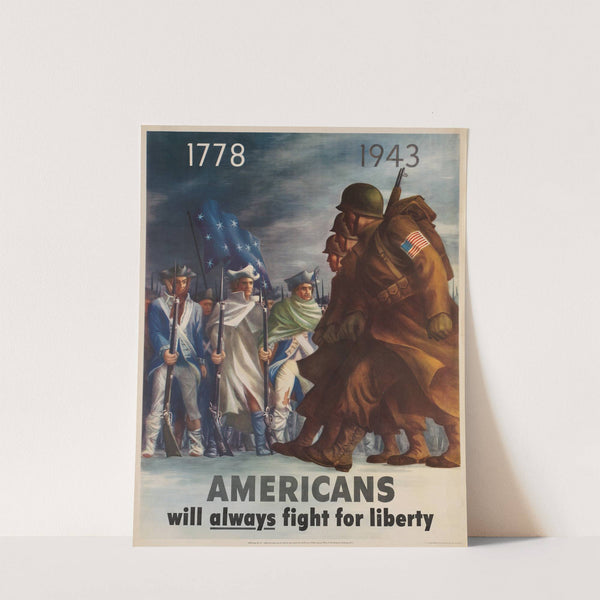 Americans will always fight for liberty by Bernard Perlin