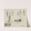 17de eeuwse figuurtjes en bootjes by Nicolaas van der Waay