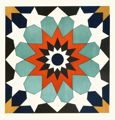 18 plates of ornamental tiles from the Afghan Boundary Commission Pl 04