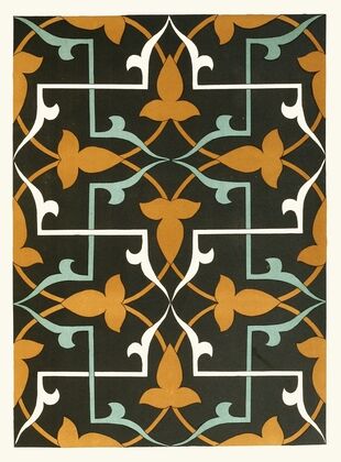 18 plates of ornamental tiles from the Afghan Boundary Commission Pl 14