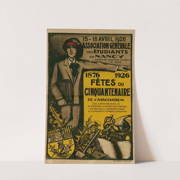 1876-1926 ; fêtes du cinquantenaire de l’association. 15-18 avril 1926 ; association géné by Paul Doll