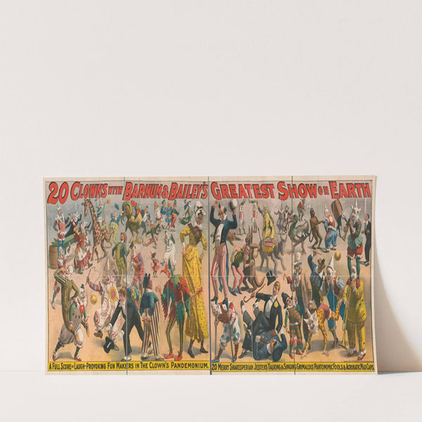 20 clowns with Barnum & Bailey’s greatest show on earth (1894) by Strobridge & Co. Lith.