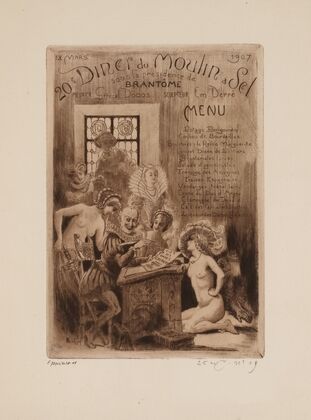 20e dîner du Moulin à Sel, 18 mars 1907, sous la présidence de L’Âné d’Or (1907)