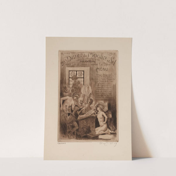 20e dîner du Moulin à Sel, 18 mars 1907, sous la présidence de L’Âné d’Or (1907) by Léon Lebègue