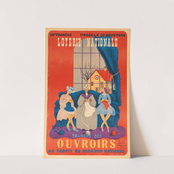 20e Tranche Tirage Le 20 Novembre Loterie Nationale Tranche Des Ouvroirs (1942) by Moinet-Boucard