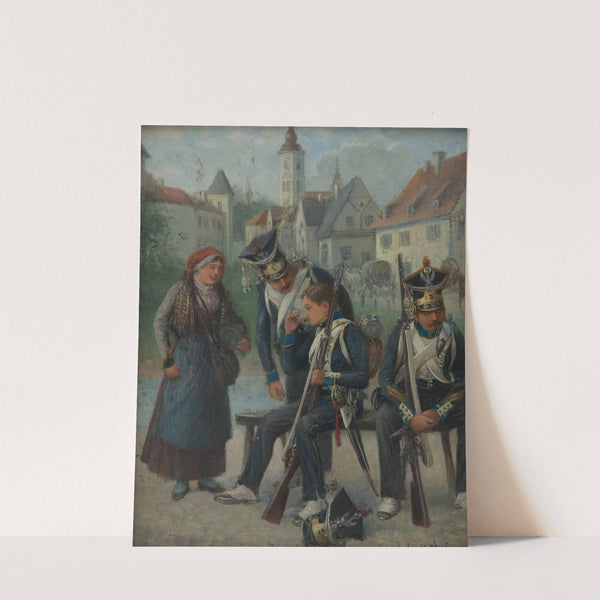2nd Infantry Regiment, a Vivandière and Soldiers by Jan Chełmiński