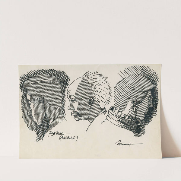 3 Porträts by Karl Wiener