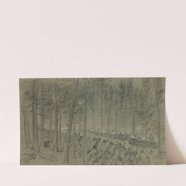 5th Corps, 7th of February (1865) by Alfred Rudolph Waud