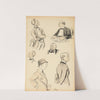 6 croquis ; têtes ou bustes de cinq messieurs (1923) by Georges Goursat (Sem)