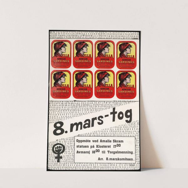 8. mars-tog – Norwegian sardines by Kvinnefronten (The Women'''s Front)