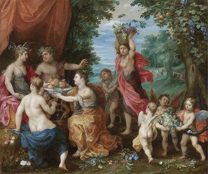 A Bacchanal With Ceres, Bacchus And Venus
