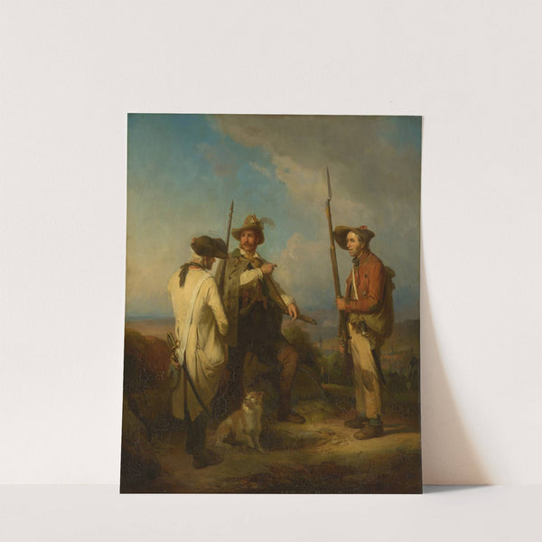 A Baden irregular with his two orderlies by Johann Baptist Kirner