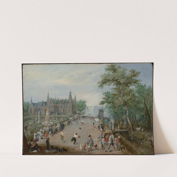 A Ball Game Before a Country Palace (about 1614) by Adriaen van de Venne