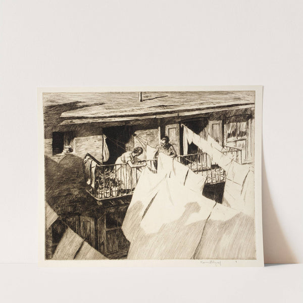 A Bank Street Balcony by Kerr Eby