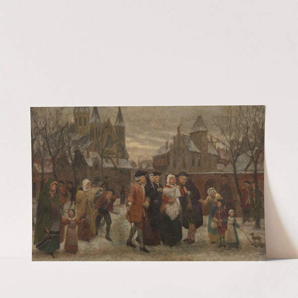 A Baptism in Flanders in the 18th Century (study) by Félix de Vigne