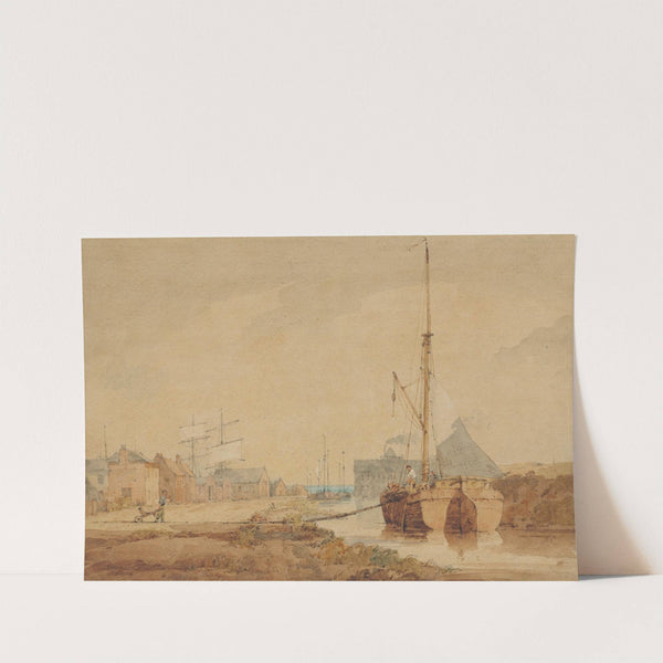 A barge on a canal, Norfolk by John Thirtle