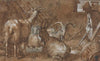 A Barnyard with Goats and a Goatherd