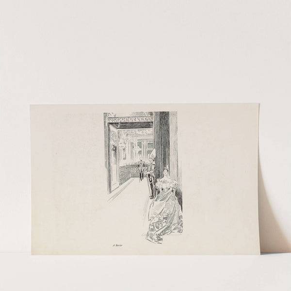 A Barrier (1897) by Charles Dana Gibson