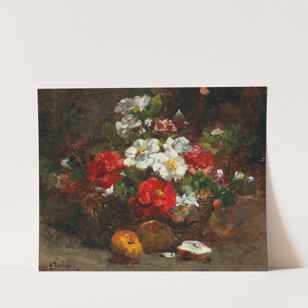 A basket full of flowers by Georges Jeannin