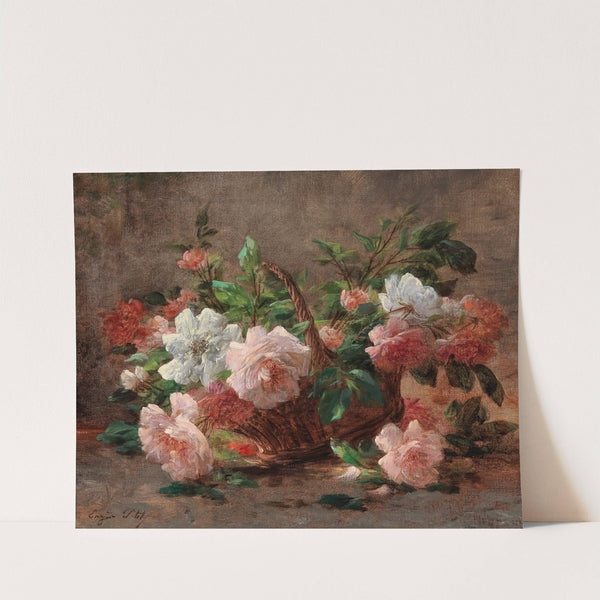 A Basket with Roses by Eugene Petit