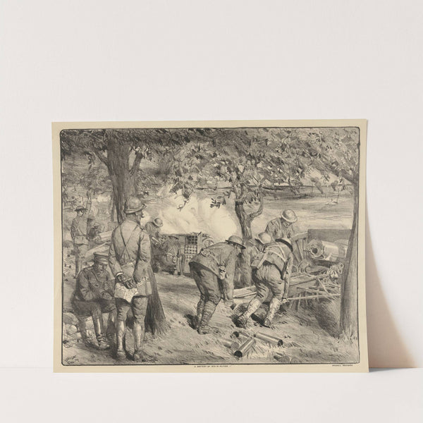 A battery of 75’s in action (1927) by Lucien Jonas