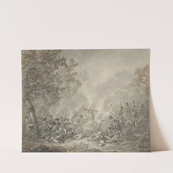 A Battle Between Cavalrymen and Infantry by Dirk Langendijk