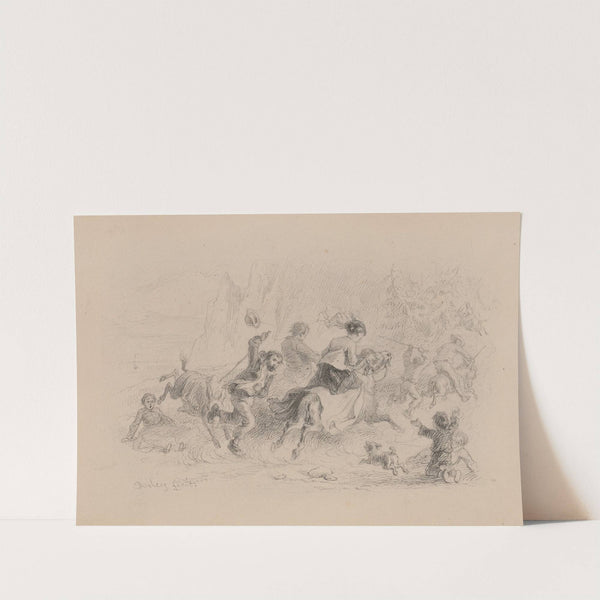 A battle in the mountains by Felix Octavius Carr Darley