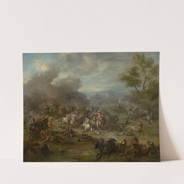 A battle scene by Jan van Huchtenburg