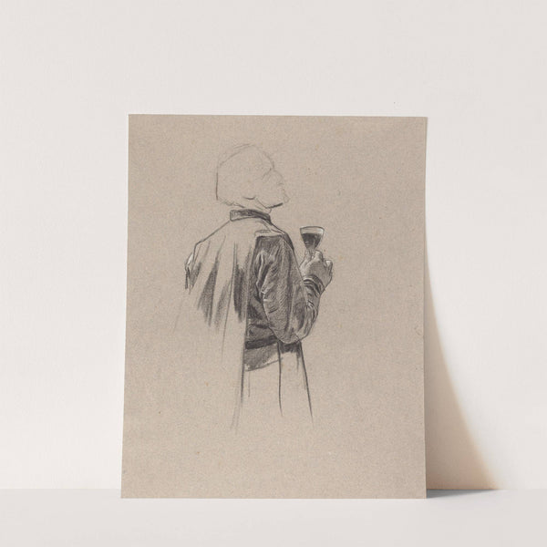 A Bearded Gentleman with a Glass of Wine (early 1860s) by Charles Louis Müller