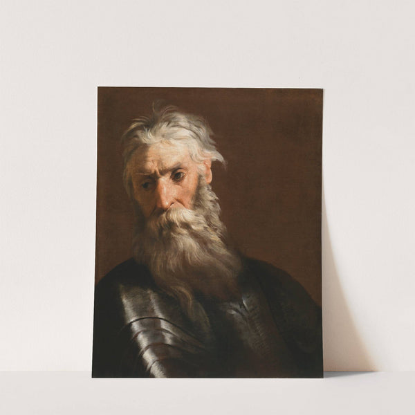 A bearded man in armor by Johann Heinrich Schönfeld