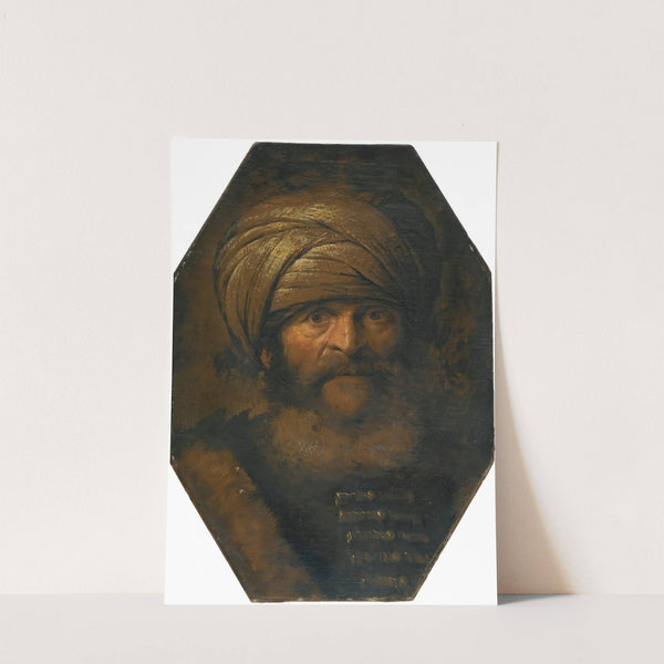 A Bearded Man Wearing A Turban by Giovanni Benedetto Castiglione