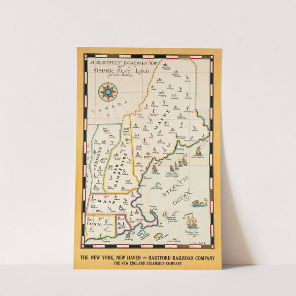 A beautifully engrossed map of summer play land by John Held, Jr.