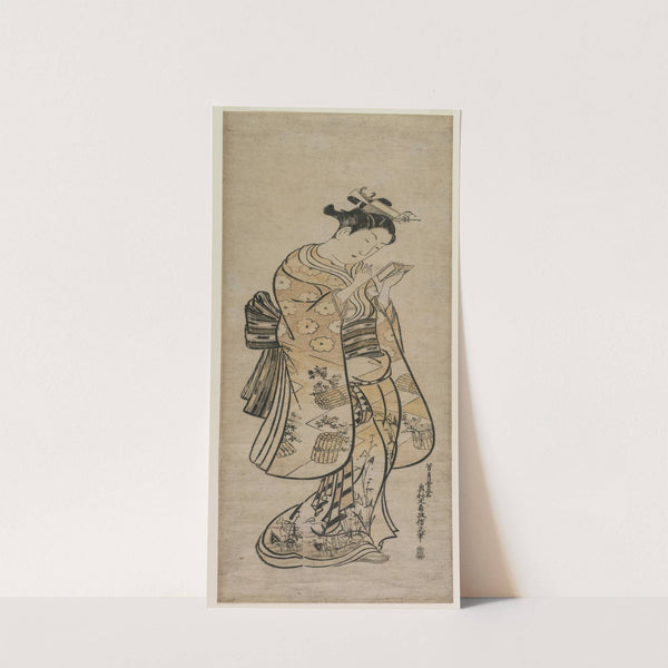 A Beauty with a Mirror by Okumura Masanobu