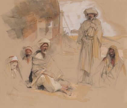 A Bedouin Encampment at Gebel Tor in the Sinai Desert
