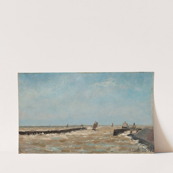 A Belgian harbour (1882 - 1884) by Alfred William Finch