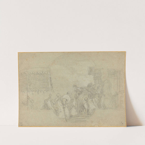 A Bishop Blessing a King by Sebastiano Conca