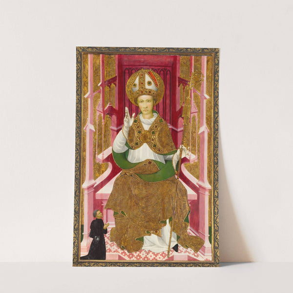 A Bishop Saint with a Donor (early 1400s)