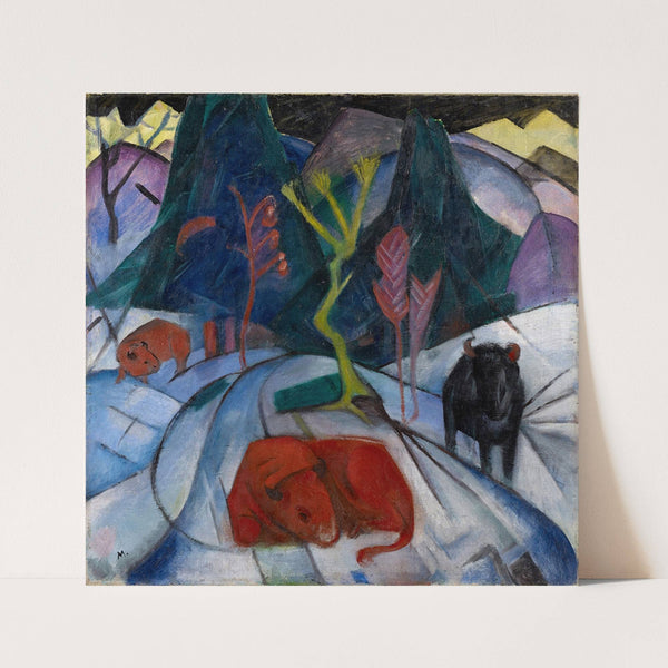 A Bison in Winter (The Red Bison) (1913) by Franz Marc