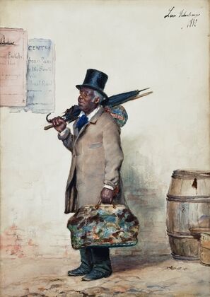 A Black Man Carrying a Carpet Bag (‘Going Home to Georgia’) (1882)