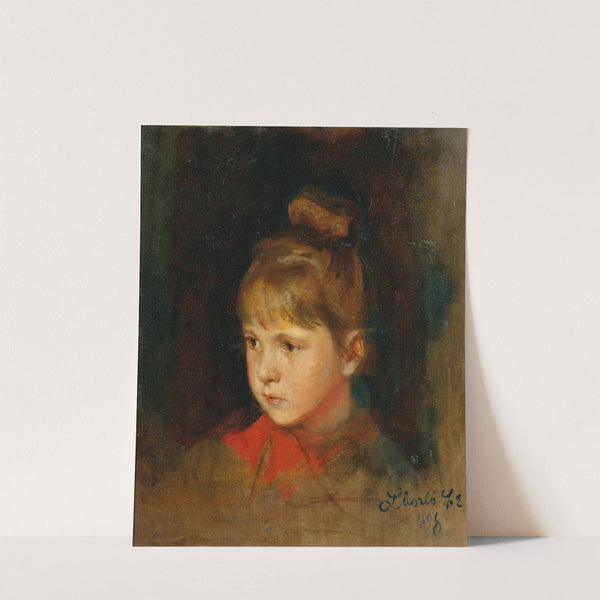 A Blonde Girl with red bow by Philip Alexius de László