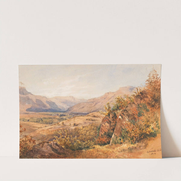 A blooming landscape, presumably in the Adige valley (Etschtal) near Bolzano by Gottfried Seelos