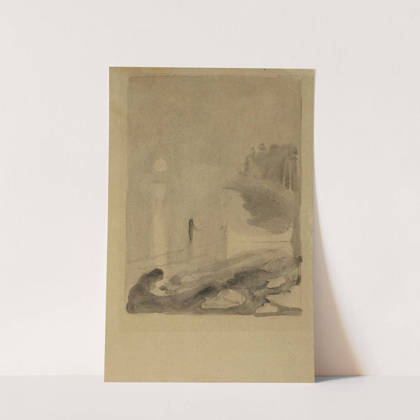 A Boat Tied to a Pier (1892) by Edvard Munch