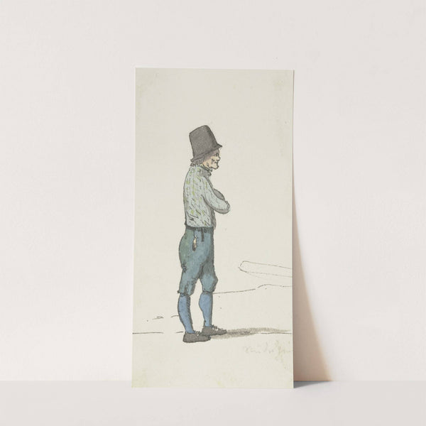 A boatman's profile by Jakob Fürchtegott Dielmann